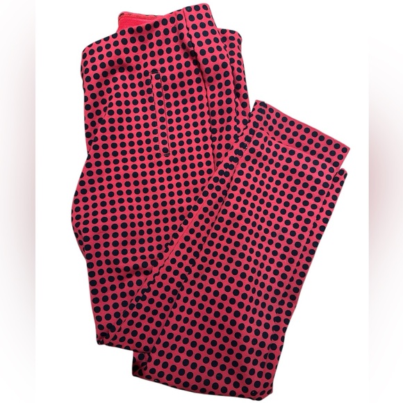 Chico's Pants - Chico's Red and Black Polka Dot pull on pant size Chicos 1. 8/10